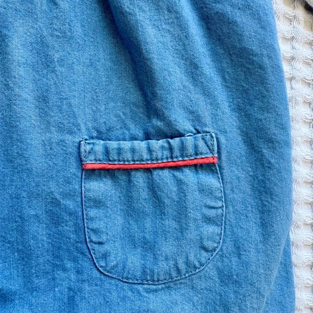 Baby Boden Hotch Potch Chambray Denim Stripe Long-Sleeve Dress: 3-6M - Picture 3 of 6
